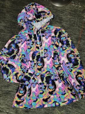 Psychedelic Marble Hoodie - Multicolor New Size Small